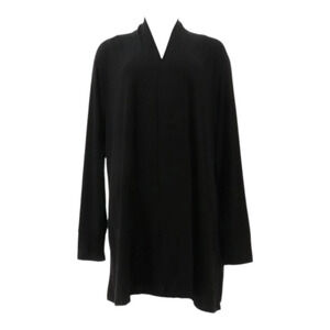 Comfort Code Stretch Jersey Knit Open Front Cardigan Black - Regular